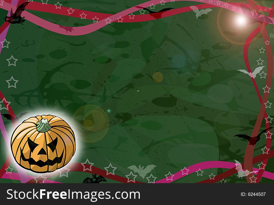 Computer made illustration of an Halloween dark background. Computer made illustration of an Halloween dark background