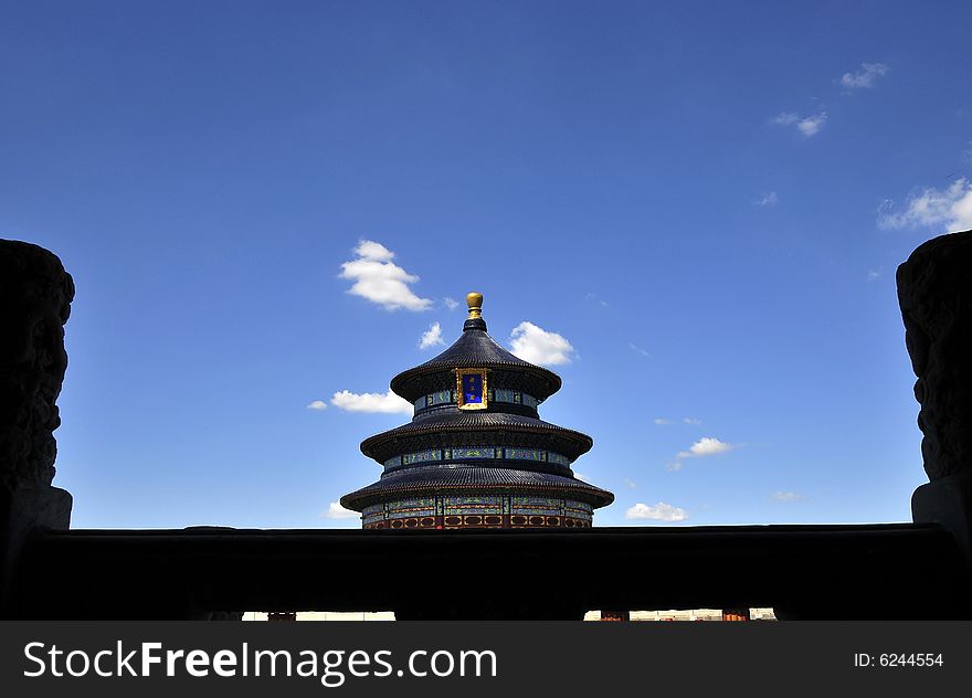 Chinese ancient building, building architecture, heaven temple in beijing