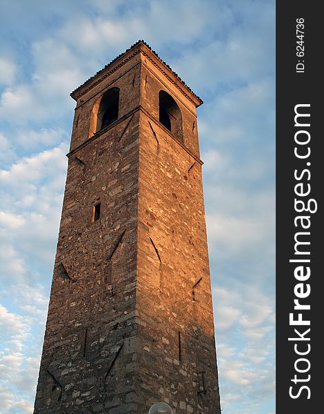 Bell tower near Garda lake Italy