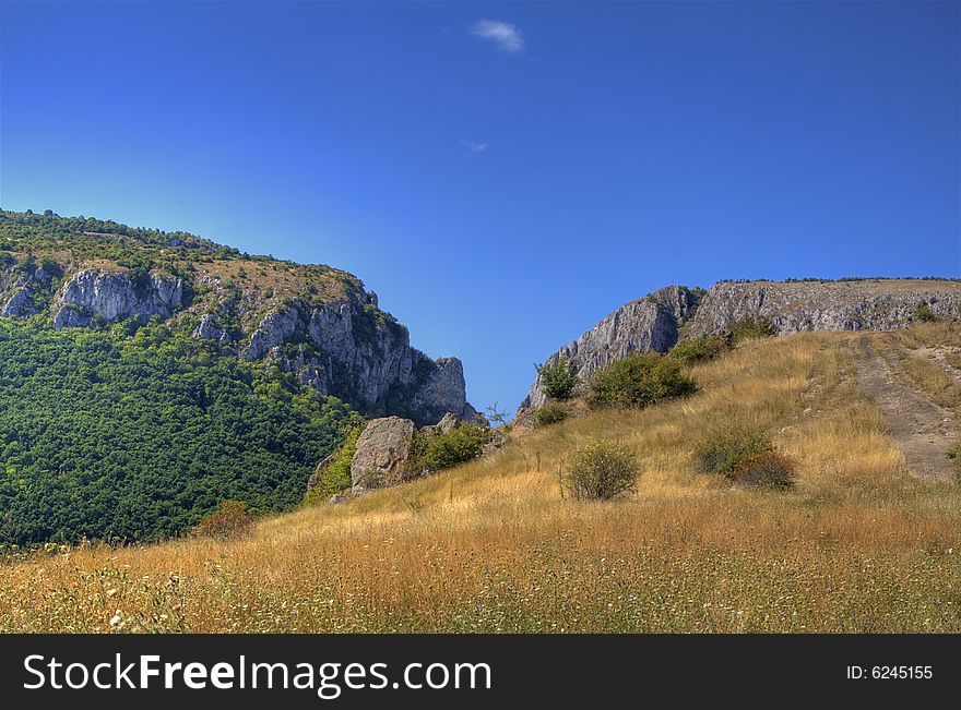 Landscape from Turda's canyon an important natural landmark from Transylvania,Romania.