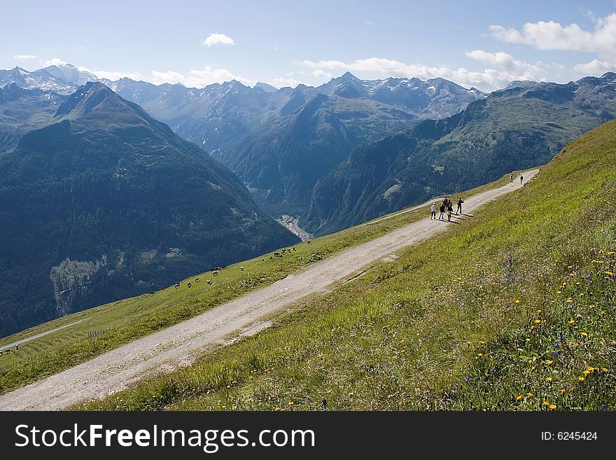 Nice background with mountains, white clouds and blue sky. Nice background with mountains, white clouds and blue sky.