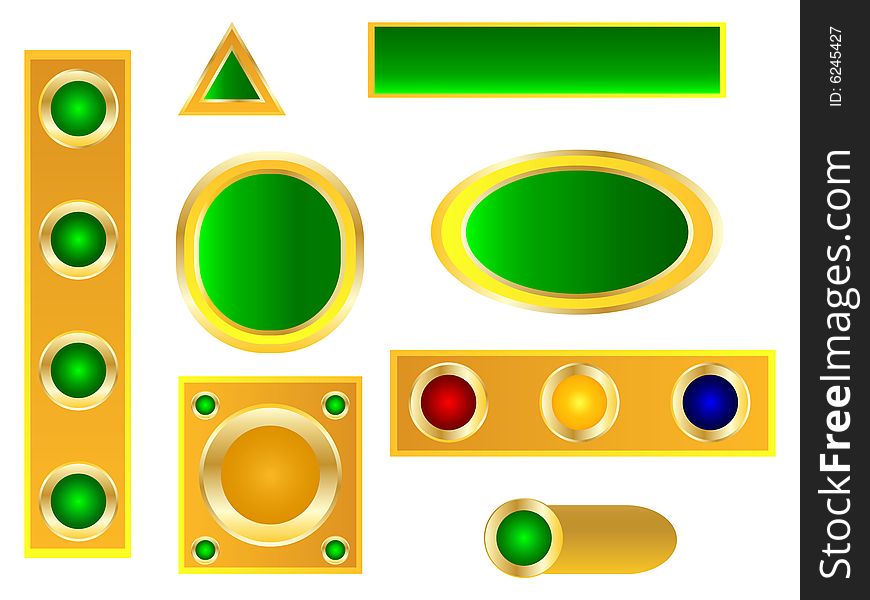 Vector set of web buttons. Vector set of web buttons