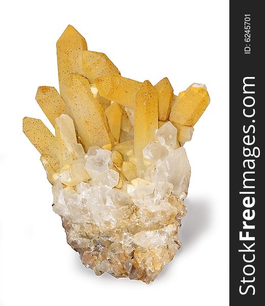 Rock Crystal On White Background