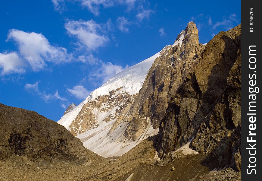 Mountains. Caucasus. Bezengi. Peak Ural