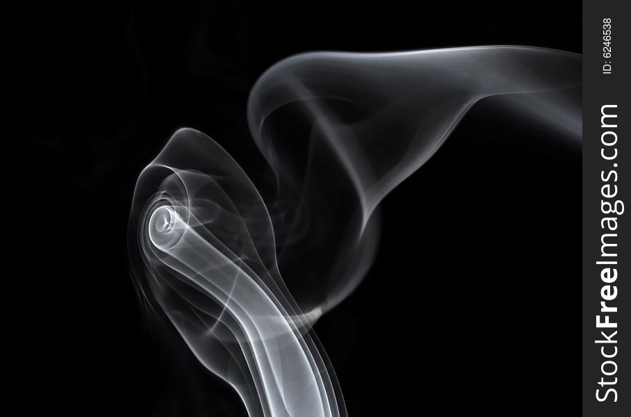 Abstract Gray Smoke Flowing