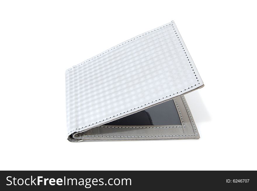 Wallet made of stainless steel fibers isolated. Wallet made of stainless steel fibers isolated