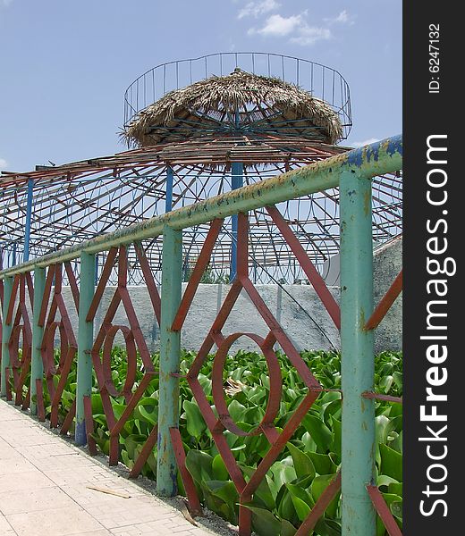 Dome behind a fence, in cuban country