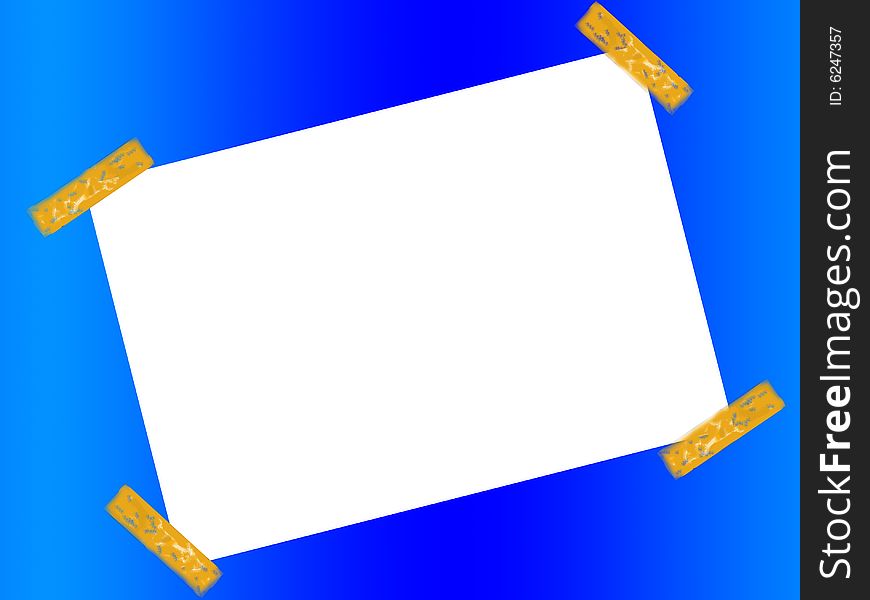 A blank customisable space with the effect of sticky tape on the corners. A blank customisable space with the effect of sticky tape on the corners.