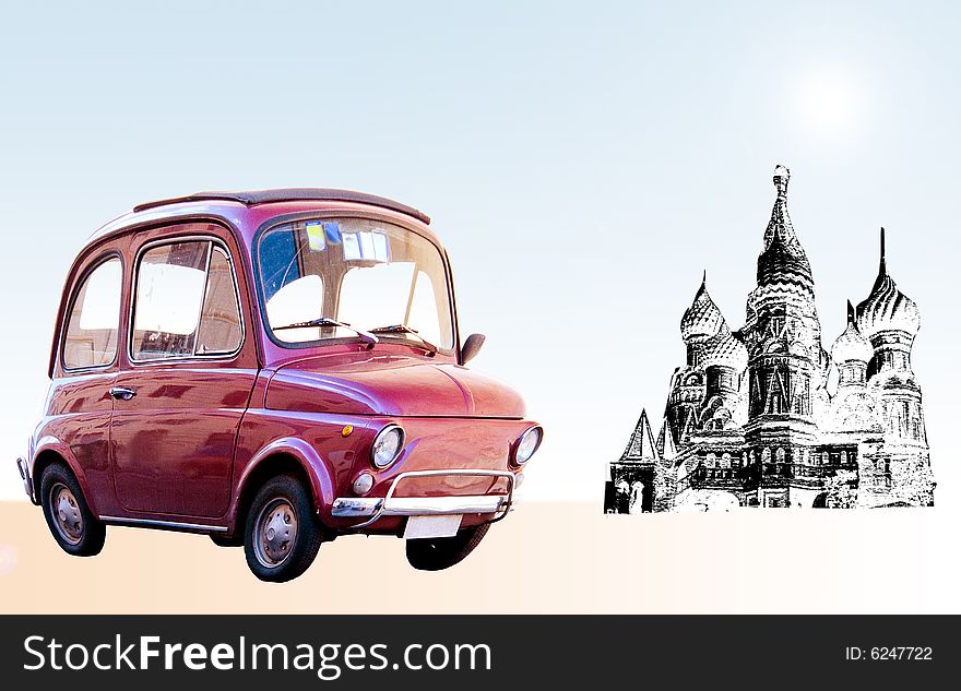 Funny car moves to Moscow. Funny car moves to Moscow