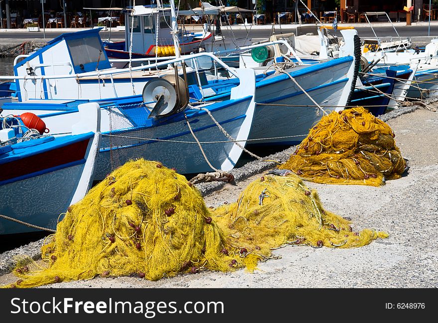 Fishing Port In Crete Island