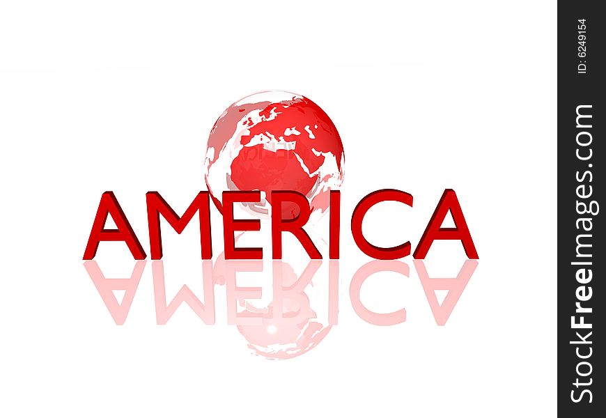 America globe, ready to use for designers and publishers.