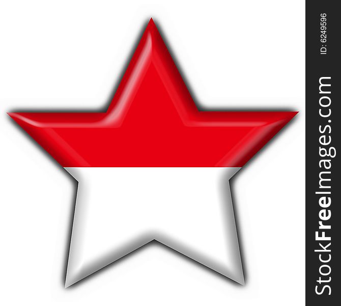 Indonesia button flag star shape