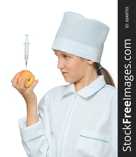 Scientific Medical Teen Girl With Syringe