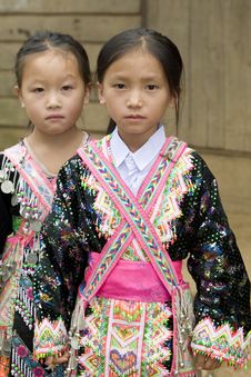 Laos Hmong Girl Royalty Free Stock Photography