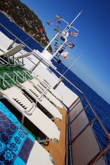 Sunbed On Board Stock Photos