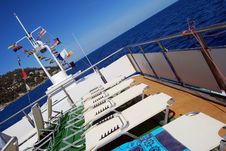 Sunbed On Board Royalty Free Stock Photos