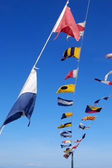 Flags On Board Stock Images