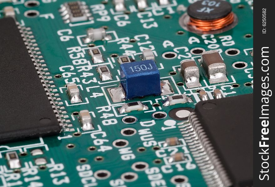 Printed circuit board with various surface mounted components