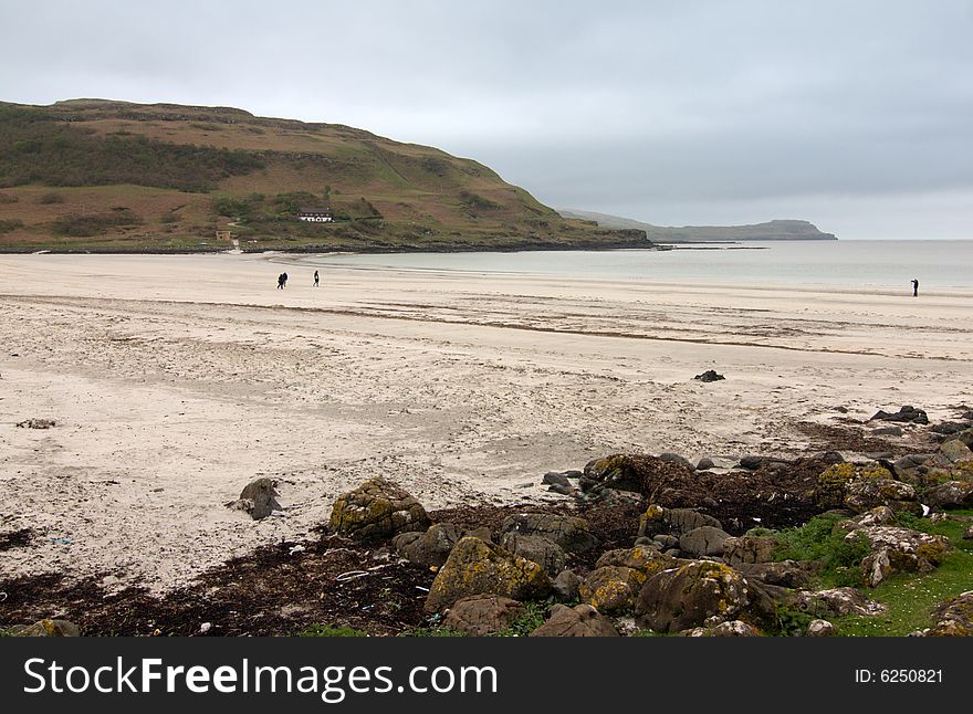Beach in Scotland, white sand. Beach in Scotland, white sand