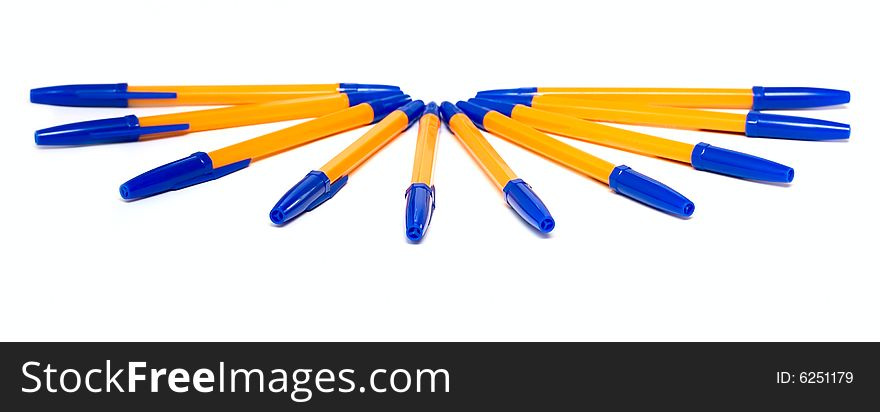 Pens isolated on white for your design