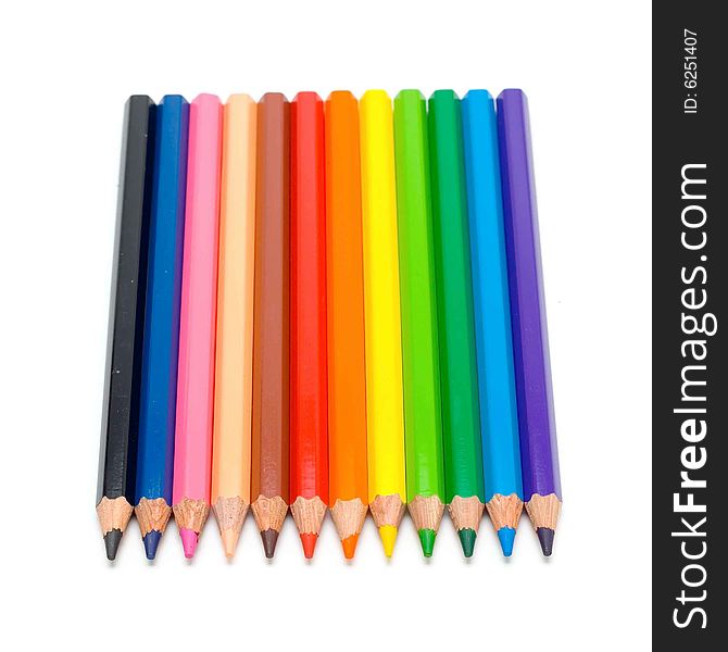 Color Pencils Isolated On White