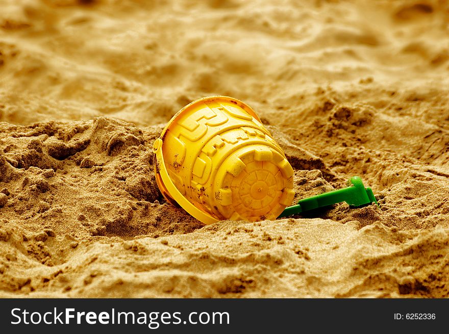 Abandoned Bucket and Spade at the beach.