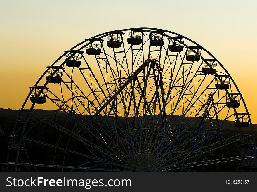 Ferris Wheel at Sunset Landscape Photo