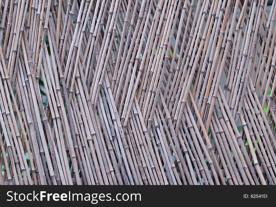 Oriental  bamboo fence background texture