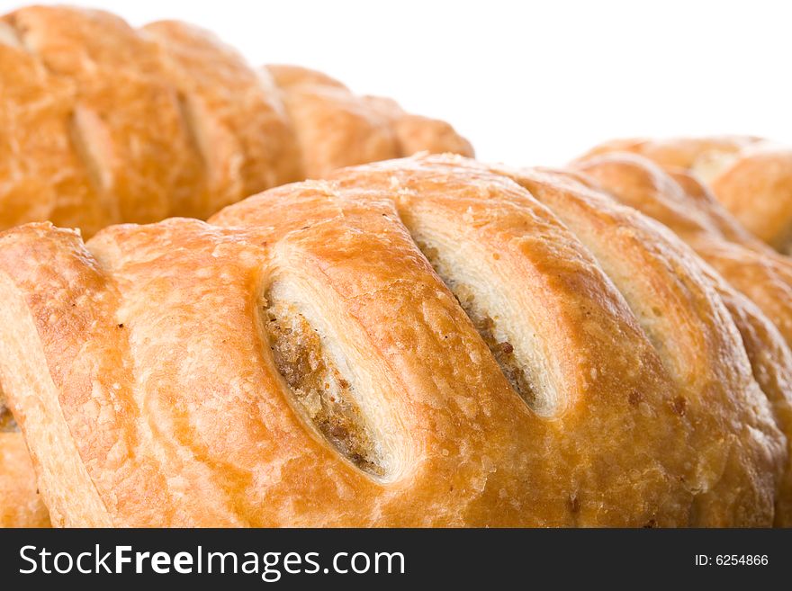 Abstract background from appetizing tasty fresh rolls