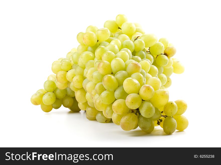 Fresh appetizing grapes on a white background. Fresh appetizing grapes on a white background