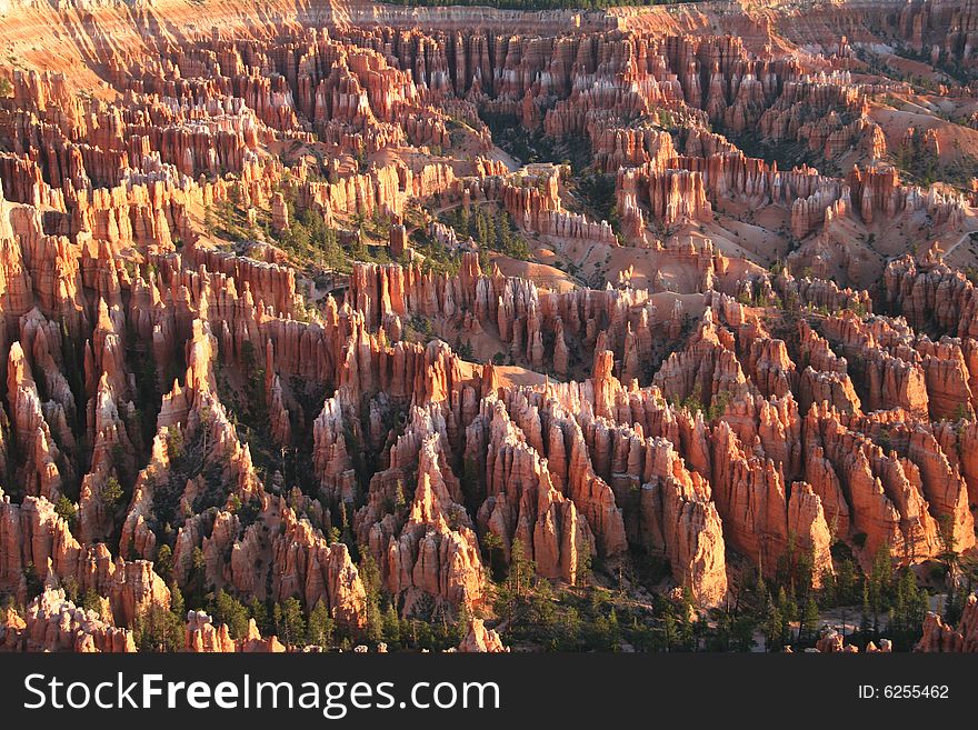 Sunrise over the Bryce Point. Bryce Canyon national park. Utah. USA