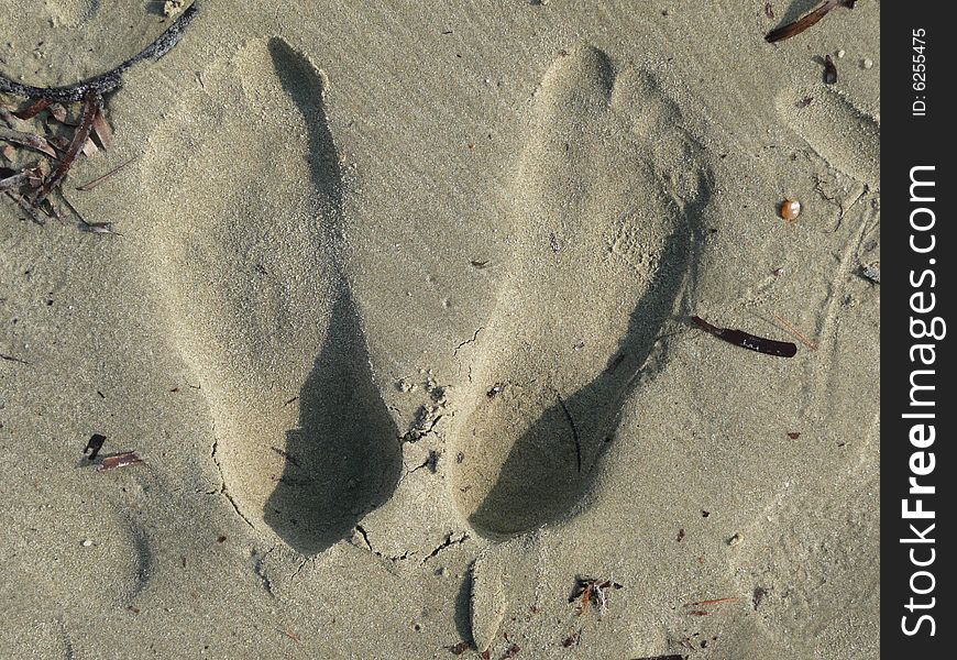 I stepped on the soft sand and here is the result. I stepped on the soft sand and here is the result...
