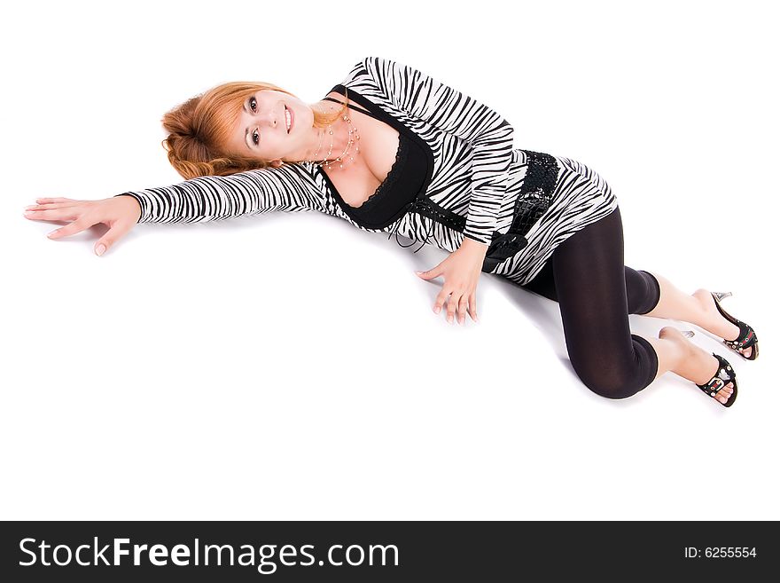 Lying Young Girl In Tunic