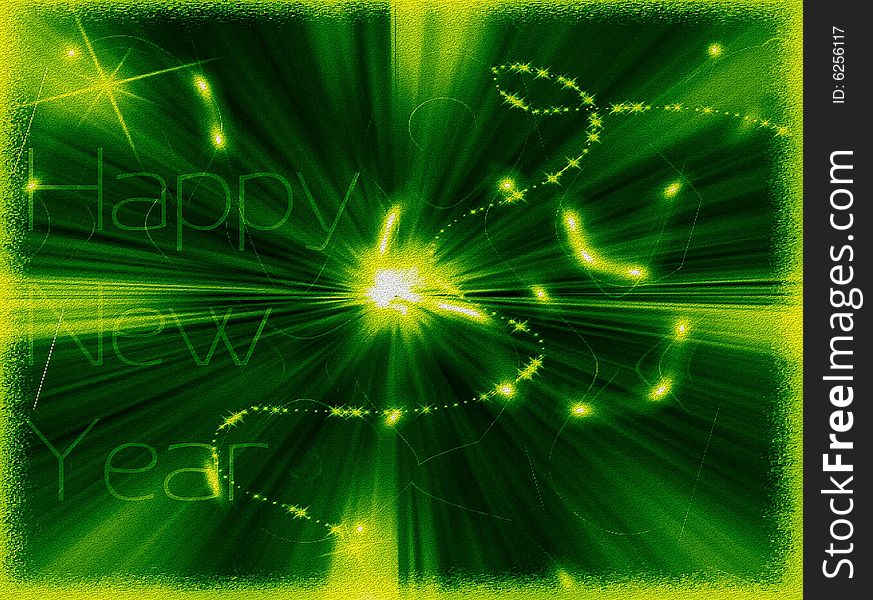 A funny background in green for the new year. A funny background in green for the new year
