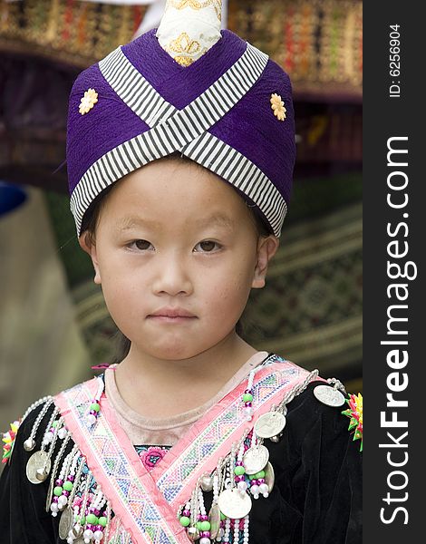 Laos Hmong girl