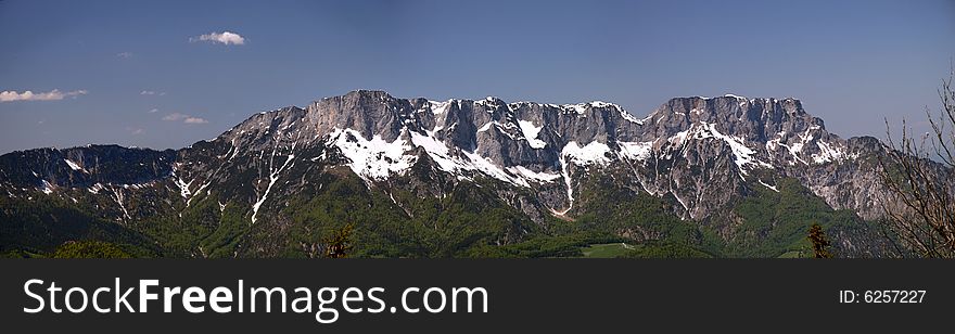 Mount undersberg in the Berchtesgaden alps