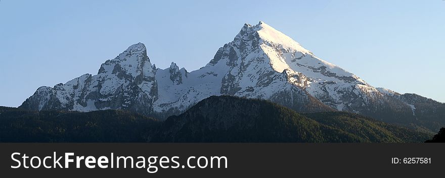 Mount watzmann in the Berchtesgaden alps