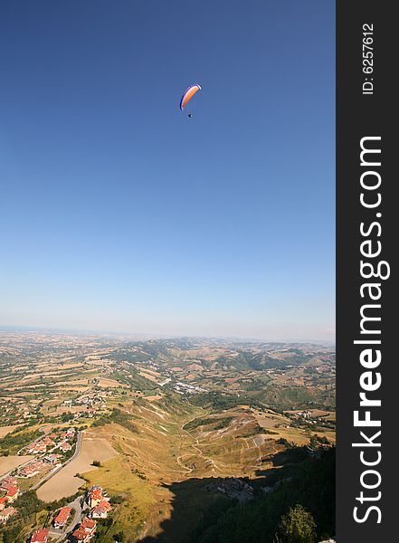 View of San-Marino Republic from top of mountain. View of San-Marino Republic from top of mountain