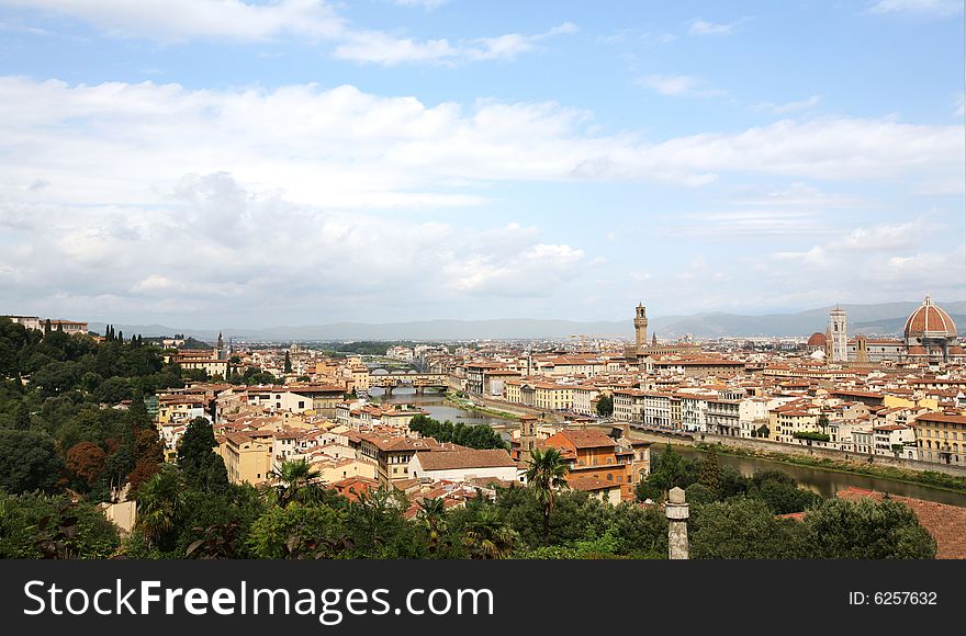 Summer view of Florence city center. Summer view of Florence city center