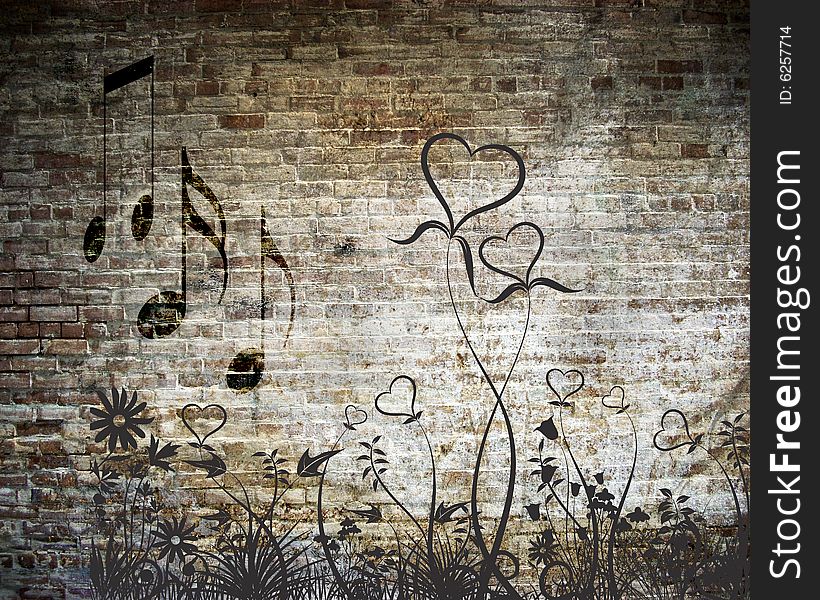 Grunge background with  cracks, dirt, stains,floral. Grunge background with  cracks, dirt, stains,floral