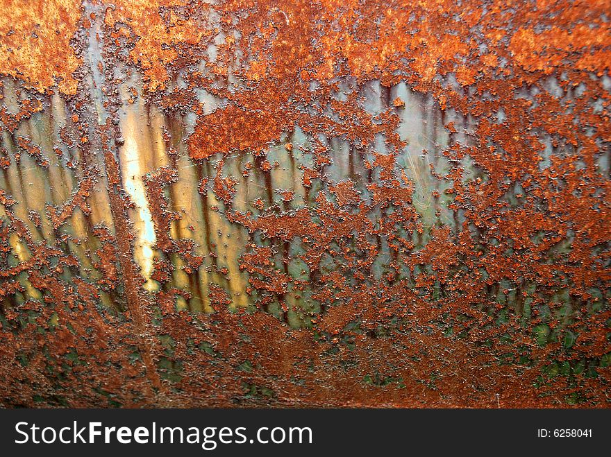 Abstract pattern of rust forming on iron surface. Abstract pattern of rust forming on iron surface