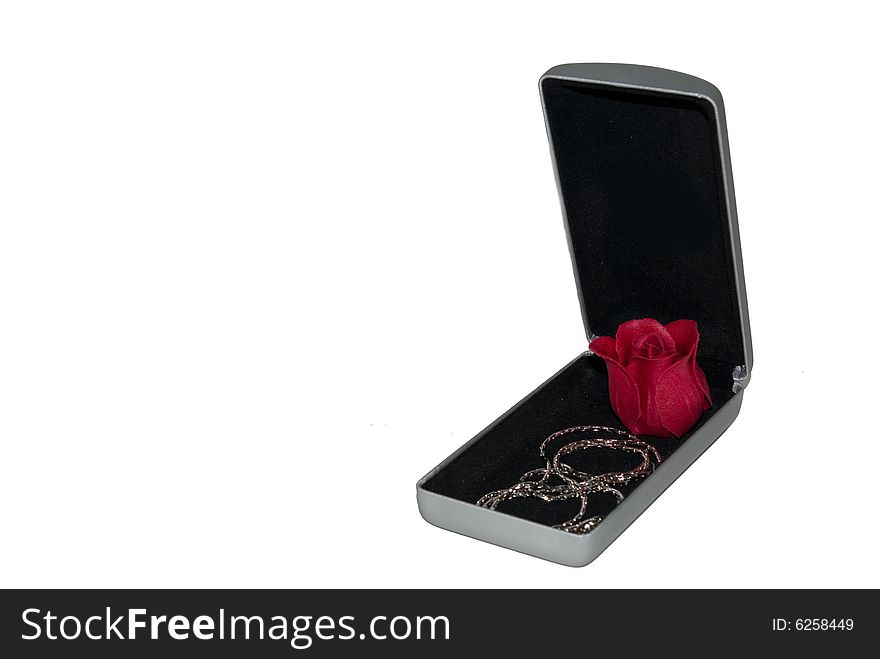Red rose in a casket. Red rose in a casket