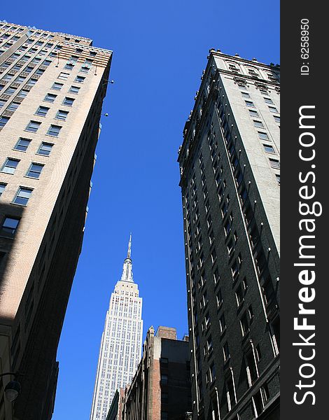 Midtown Manhattan architecture including the Empire State Building. Midtown Manhattan architecture including the Empire State Building.