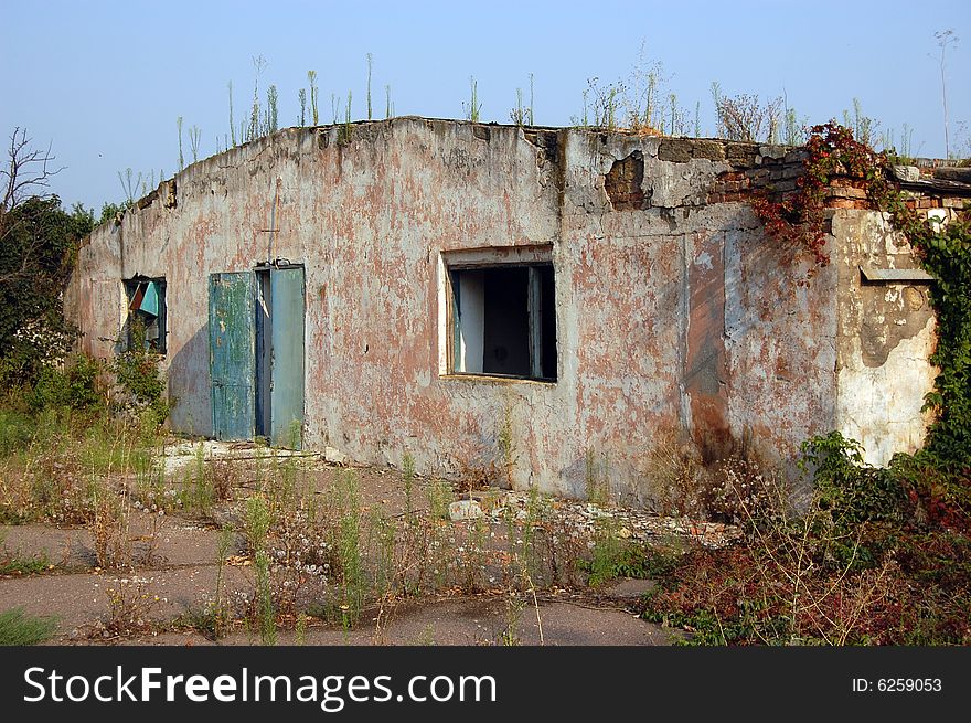 Abandoned farm house. Near Chernobyl area. Kiev region, Ukraine