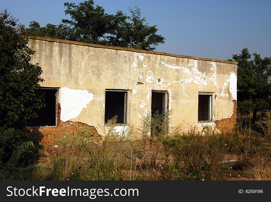 Abandoned farm house. Near Chernobyl area. Kiev region, Ukraine