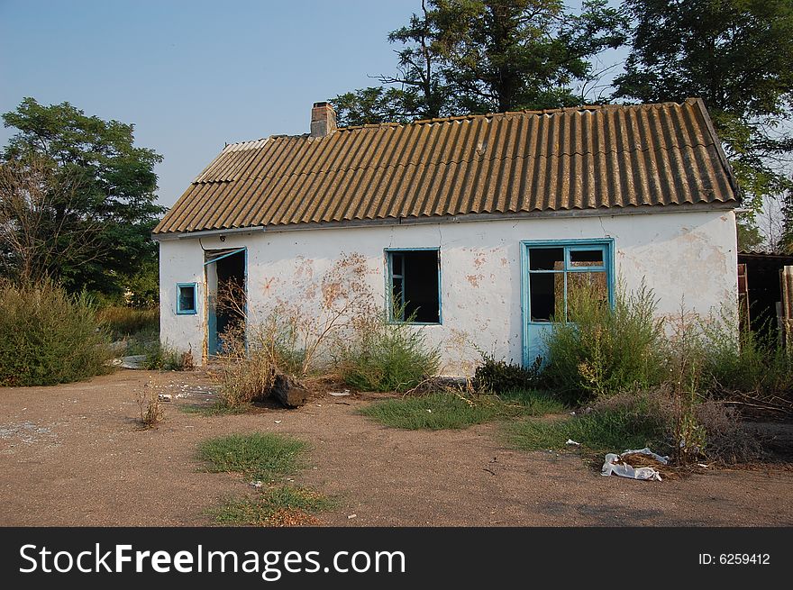 Abandoned farm house. Near Chernobyl area. Kiev region, Ukraine