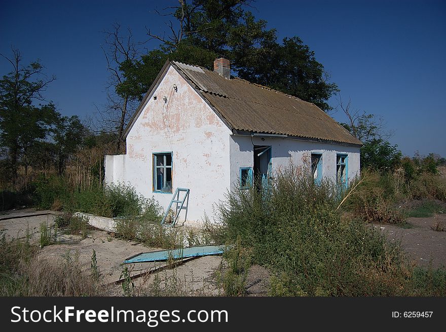 Abandoned farm house. Near Chernobyl area. Kiev region, Ukraine