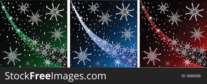 Vector Christmas background with stars and snowflakes. Vector Christmas background with stars and snowflakes