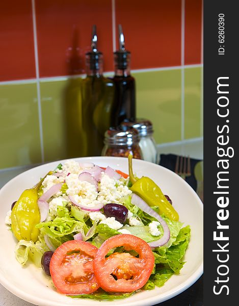 An image of delicious fresh Greek salad