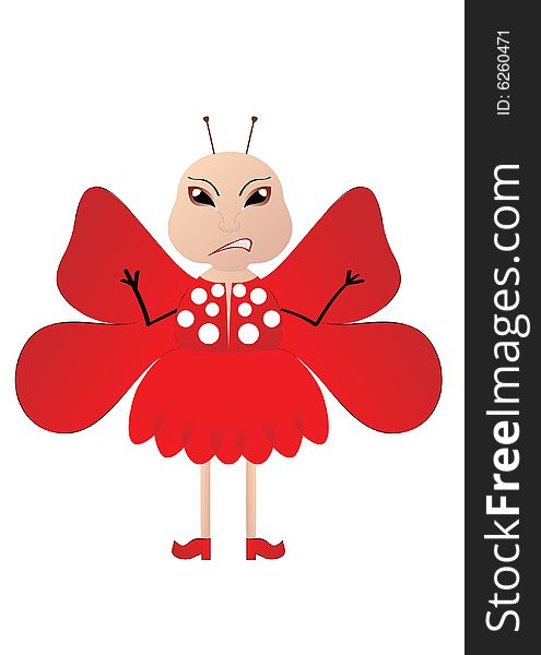 The red butterfly with a malicious look.
Additional format: EPS-8